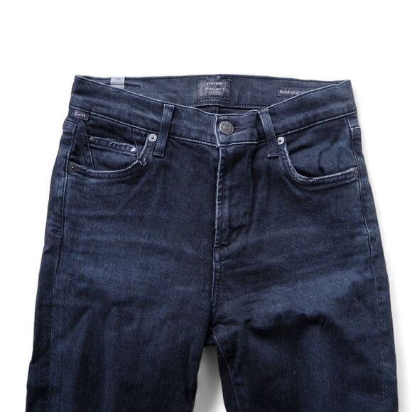 Citizens of Humanity Rocket Crop Midrise Skinny Jeans Dark Wash 25 - Picture 7 of 12
